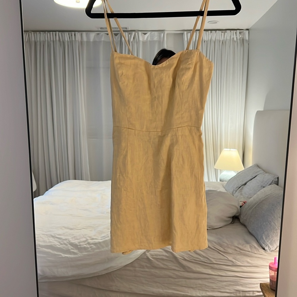 Reformation linen mini dress sz 0 or XS